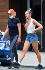 DUA LIPA in Denim Shorts Out in New York 07/15/2020