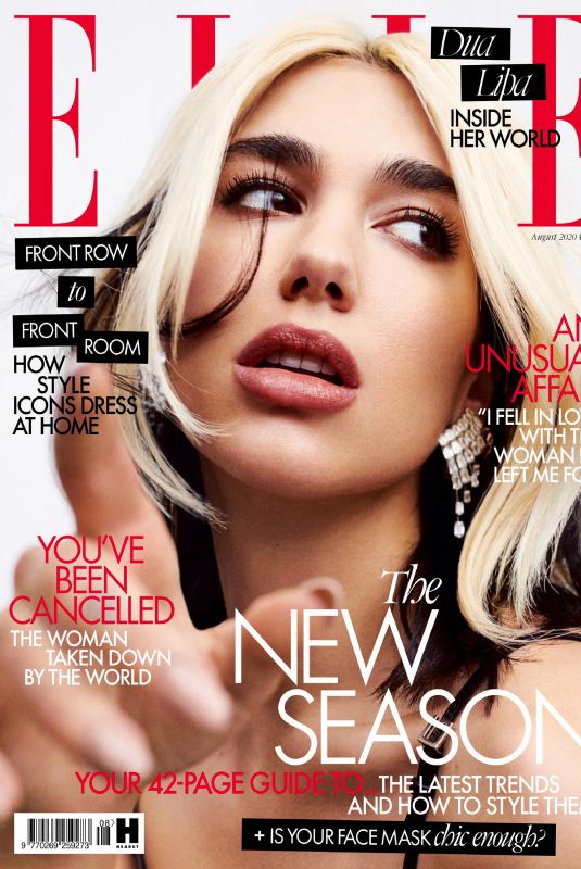 DUA LIPA in Elle Magazine, UK August 2020