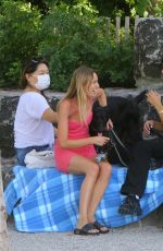 DUA LIPA Out with Friends at Brooklyn Bridge Park 07/18/2020