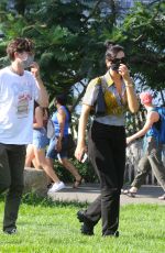 DUA LIPA Out with Friends at Brooklyn Bridge Park 07/18/2020