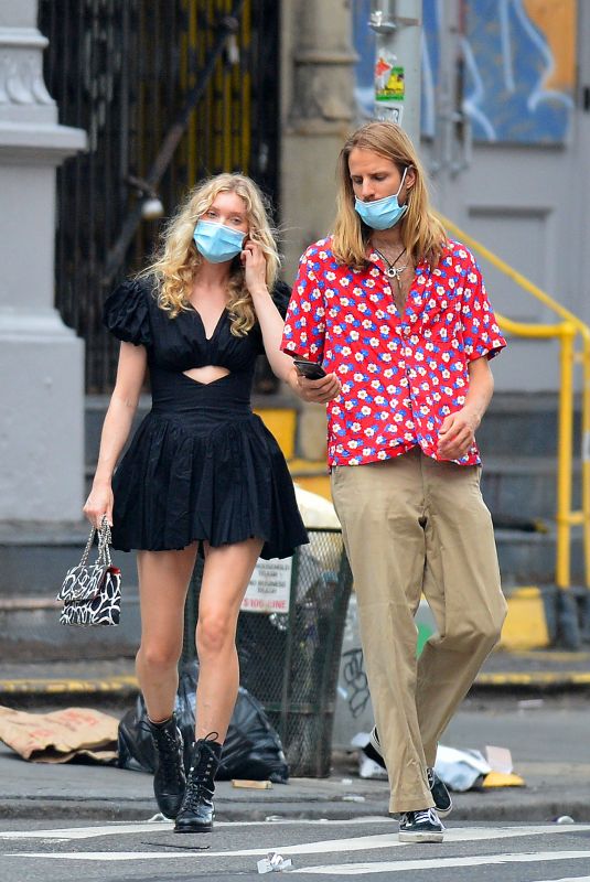 ELSA HOSK and Tom Daly Out in New York 07/23/2020