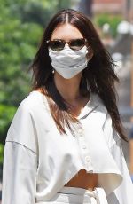 EMILY RATAJKOWSKI All in White Out in New York 07/30/2020