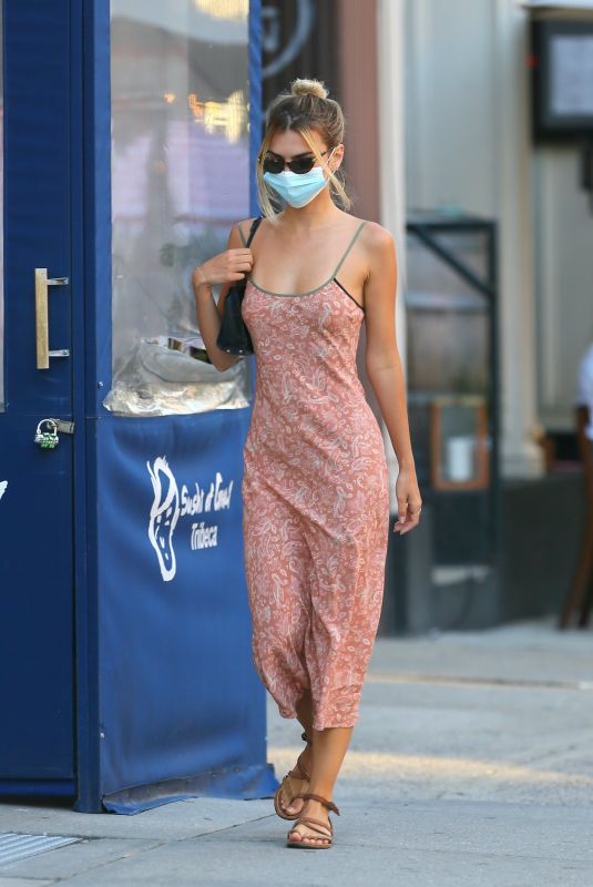 EMILY RATAJKOWSKI in a Long Dress Out in New Yorkm 07/09/2020