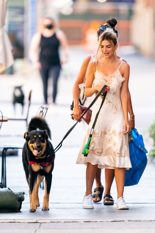EMILY RATAJKOWSKI Out with Her Dog Colombo in New York 07/14/2020