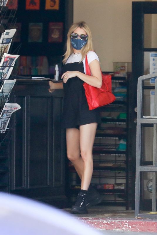 EMMA ROBERTS at a Newsstand in Los Feliz 07/18/2020