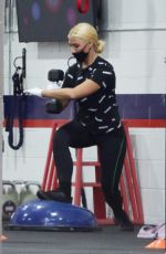 EMMA SLATER Working at F45 Gym in Los Angeles 07/10/2020