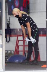 EMMA SLATER Working at F45 Gym in Los Angeles 07/10/2020