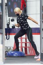 EMMA SLATER Working at F45 Gym in Los Angeles 07/10/2020