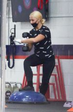 EMMA SLATER Working at F45 Gym in Los Angeles 07/10/2020