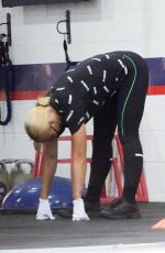EMMA SLATER Working at F45 Gym in Los Angeles 07/10/2020
