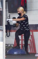 EMMA SLATER Working at F45 Gym in Los Angeles 07/10/2020