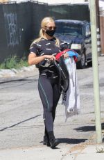 EMMA SLATER Working at F45 Gym in Los Angeles 07/10/2020