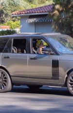 EVA MENDES and Ryan Gosling Out Driving in Los Angeles 07/11/2020