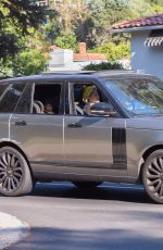 EVA MENDES and Ryan Gosling Out Driving in Los Angeles 07/11/2020