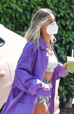 HAILEY BIEBER Arrives at Hollywood Roosevelt in Los Angeles 07/20/2020