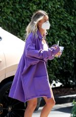 HAILEY BIEBER Arrives at Hollywood Roosevelt in Los Angeles 07/20/2020
