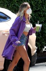 HAILEY BIEBER Arrives at Hollywood Roosevelt in Los Angeles 07/20/2020