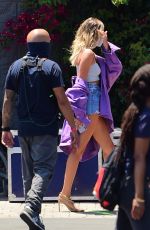 HAILEY BIEBER Arrives on the Set of a Music Video in Los Angeles 07/20/2020