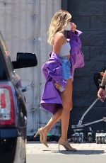 HAILEY BIEBER Arrives on the Set of a Music Video in Los Angeles 07/20/2020