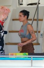 HALSEY at a Yacht with Friends in Marina Del Rey 07/21/2020