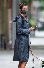 HELENA CHRISTENSEN Out with Her Dog in New York 07/10/2020