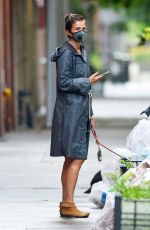 HELENA CHRISTENSEN Out with Her Dog in New York 07/10/2020