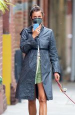 HELENA CHRISTENSEN Out with Her Dog in New York 07/10/2020