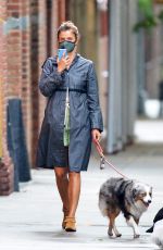 HELENA CHRISTENSEN Out with Her Dog in New York 07/10/2020