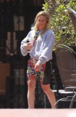 HILARY DUFF Leaves a Gym in Los Angeles 07/24/2020
