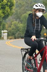 ISLA FISHER Out Riding Bike in Los Angeles 07/24/2020