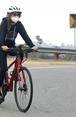 ISLA FISHER Out Riding Bike in Los Angeles 07/24/2020