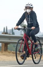 ISLA FISHER Out Riding Bike in Los Angeles 07/24/2020