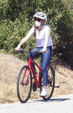 ISLA FISHER Out Riding Her Bike in Hollywood Hills 07/13/2020