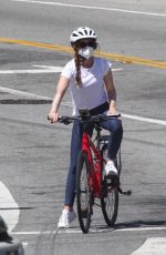 ISLA FISHER Out Riding Her Bike in Hollywood Hills 07/13/2020