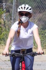 ISLA FISHER Out Riding Her Bike in Hollywood Hills 07/13/2020