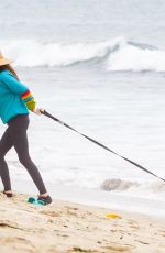 JACKIE and ADAM SANDLER Out on the Beach in Malibu 06/30/2020