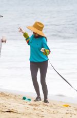 JACKIE and ADAM SANDLER Out on the Beach in Malibu 06/30/2020