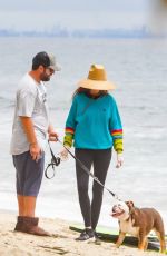 JACKIE and ADAM SANDLER Out on the Beach in Malibu 06/30/2020