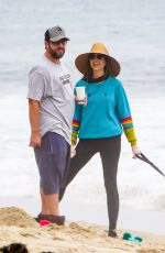 JACKIE and ADAM SANDLER Out on the Beach in Malibu 06/30/2020