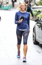JENNI FALCONER in Leggings Leaves Global Radio in London 06/30/2020