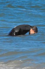 JENNIFER GARNER in a Wetsuit at a Beach in Malibu 07/13/2020