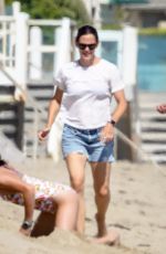JENNIFER GARNER in Denim Shorts Out on the Beach in Malibu 07/12/2020