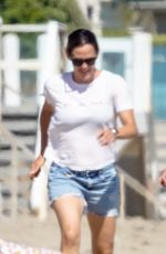 JENNIFER GARNER in Denim Shorts Out on the Beach in Malibu 07/12/2020