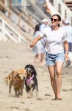 JENNIFER GARNER in Denim Shorts Out on the Beach in Malibu 07/12/2020