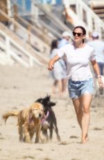 JENNIFER GARNER in Denim Shorts Out on the Beach in Malibu 07/12/2020