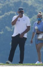 JENNIFER LOPEZ and Alex Rodriguez at Shinnecock Country Club in Southampton 07/27/2020
