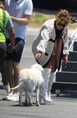 JENNIFER LOPEZ and Alex Rodriguez Boarding a Private Jet in Van Nuys 07/02/2020