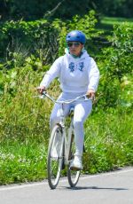JENNIFER LOPEZ Out Riding a Bike in The Hamptons 07/08/2020