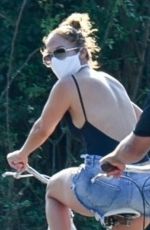 JENNIFER LOPEZ Out Riding a Bike ride in The Hamptons 07/05/2020