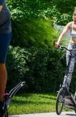 JENNIFER LOPEZ Riding Her Elliptigo Bike Out in Miami 07/12/2020